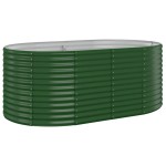 vidaXL Strat înălțat grădină 175x100x68 cm oțel galvanizat