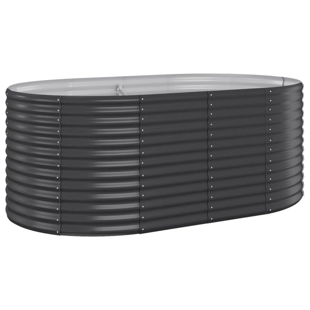 vidaXL Strat înălțat grădină 175x100x68 cm oțel galvanizat
