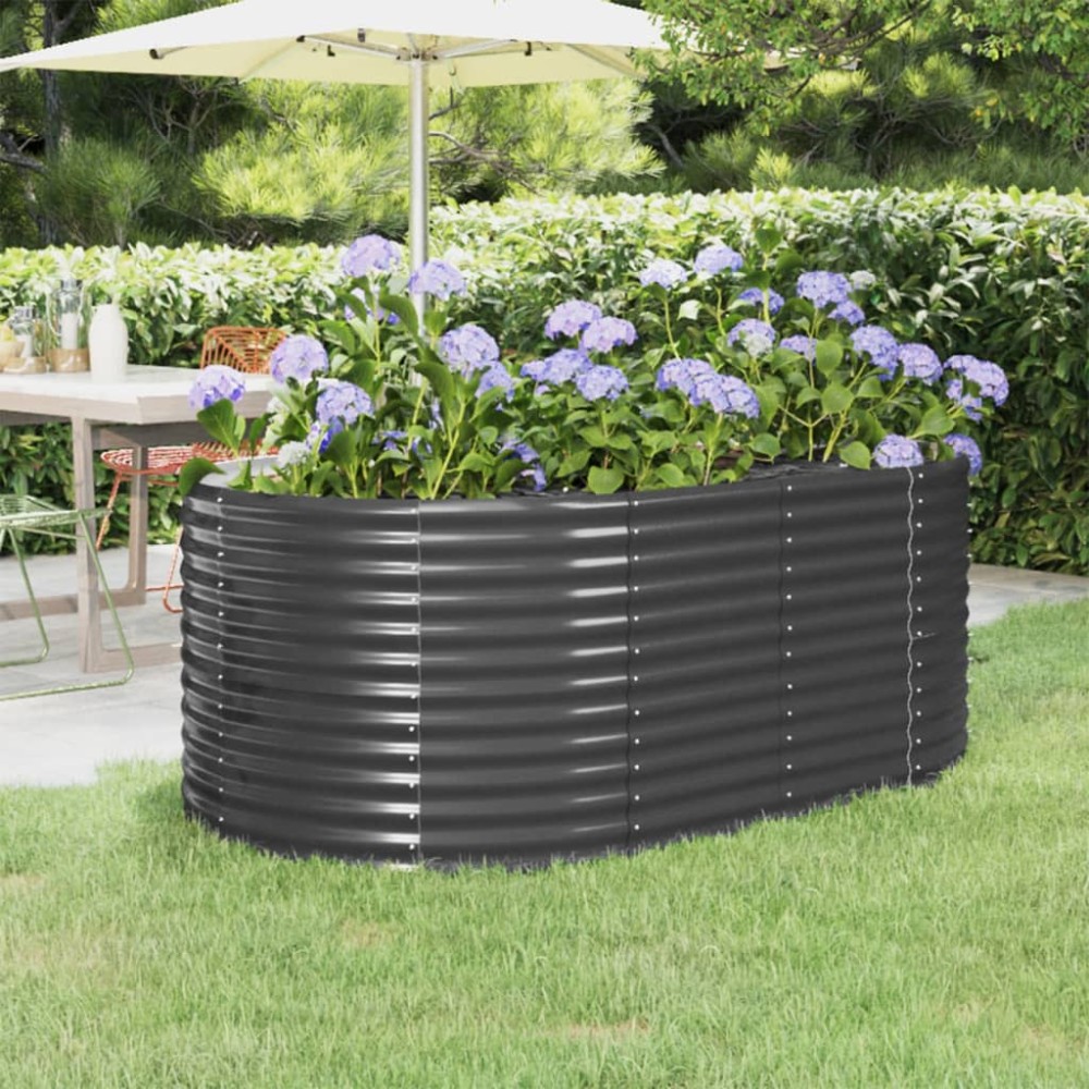 vidaXL Strat înălțat grădină 175x100x68 cm oțel galvanizat