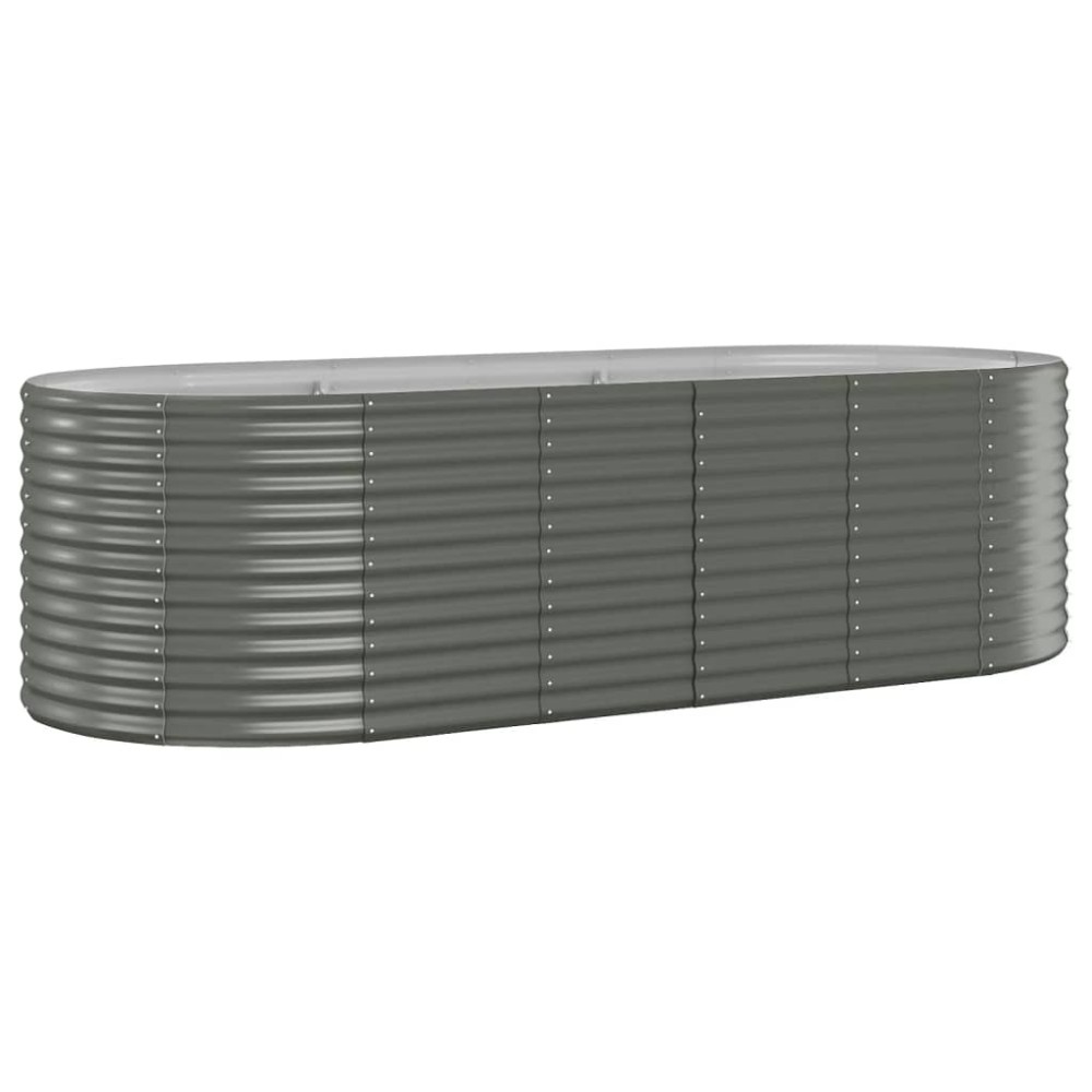 vidaXL Strat înălțat grădină 249x100x68 cm oțel galvanizat
