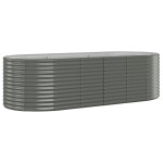 vidaXL Strat înălțat grădină 249x100x68 cm oțel galvanizat