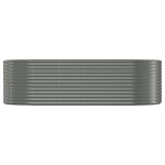 vidaXL Strat înălțat grădină 249x100x68 cm oțel galvanizat
