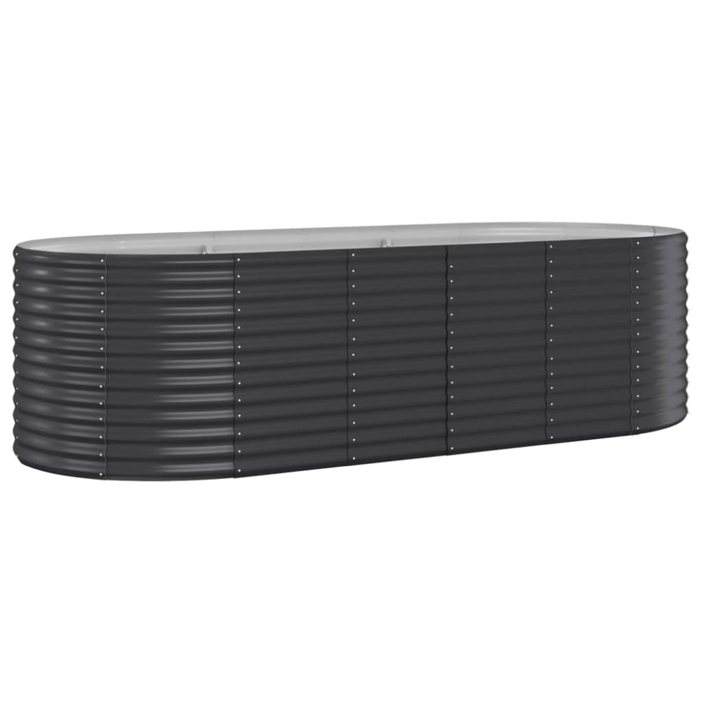 vidaXL Strat înălțat grădină 249x100x68 cm oțel galvanizat