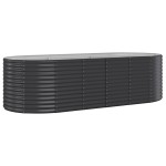 vidaXL Strat înălțat grădină 249x100x68 cm oțel galvanizat