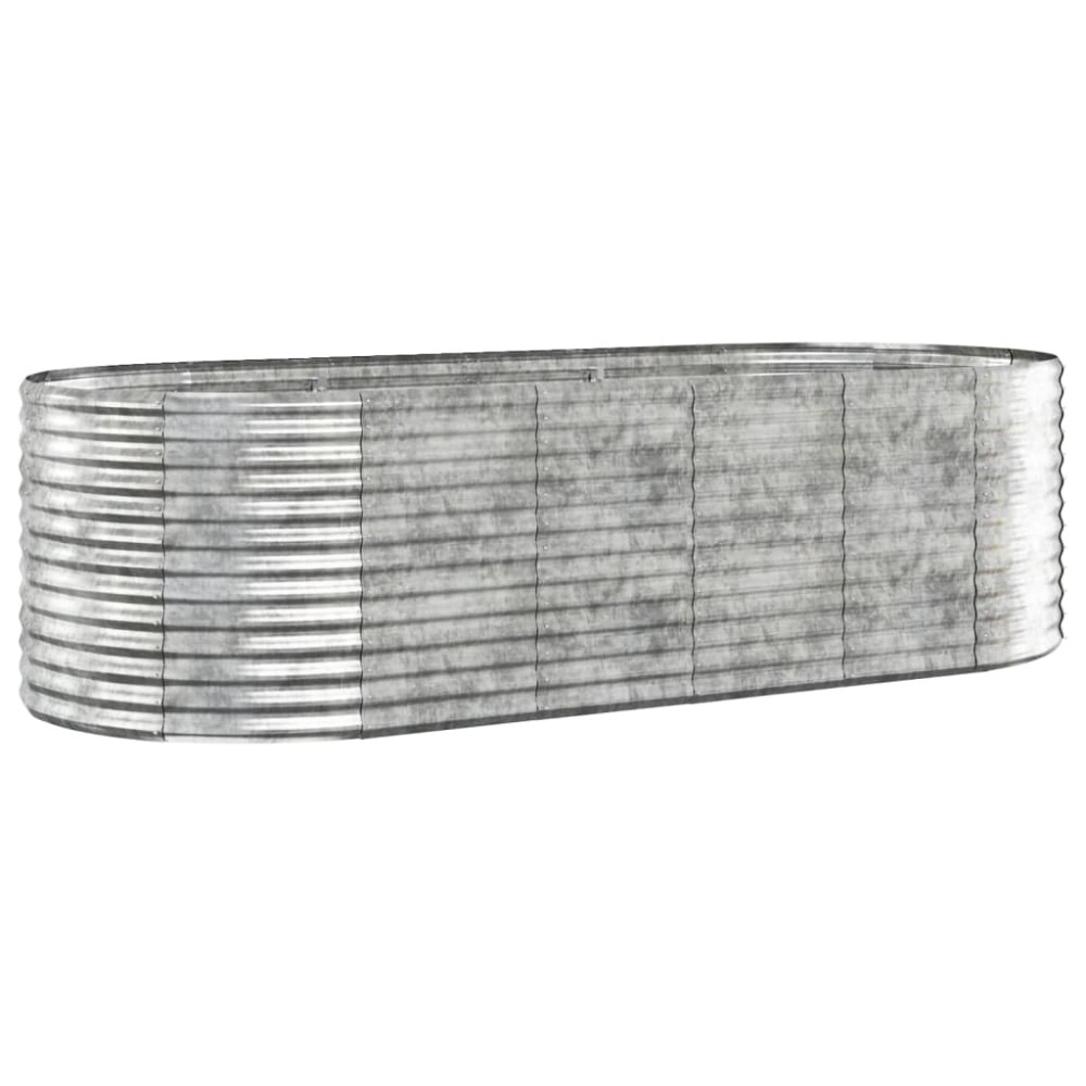 vidaXL Strat înălțat grădină 249x100x68 cm oțel galvanizat