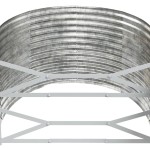 vidaXL Strat înălțat grădină 249x100x68 cm oțel galvanizat