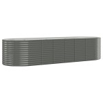 vidaXL Strat înălțat grădină 322x100x68 cm oțel galvanizat