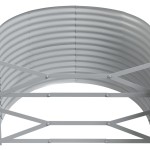 vidaXL Strat înălțat grădină 322x100x68 cm oțel galvanizat