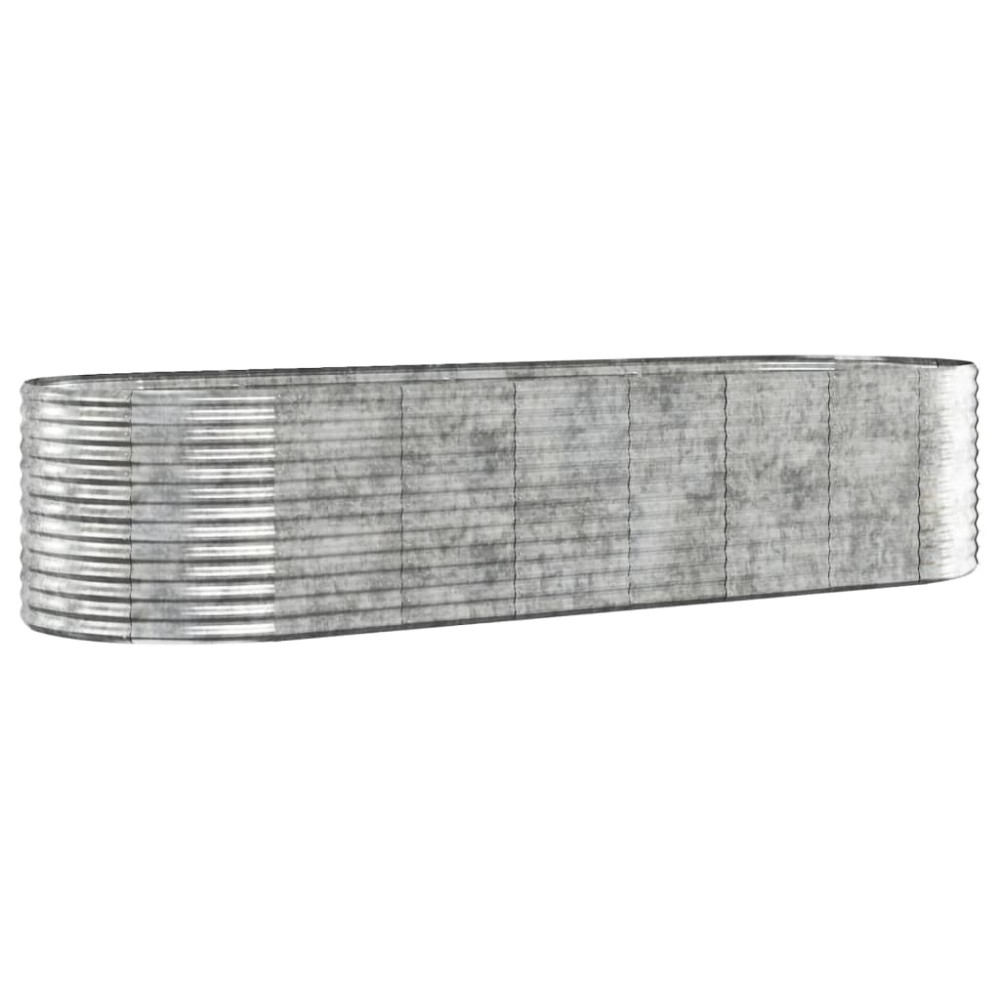 vidaXL Strat înălțat grădină 322x100x68 cm oțel galvanizat