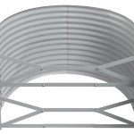 vidaXL Strat înălțat grădină 396x100x68 cm oțel galvanizat