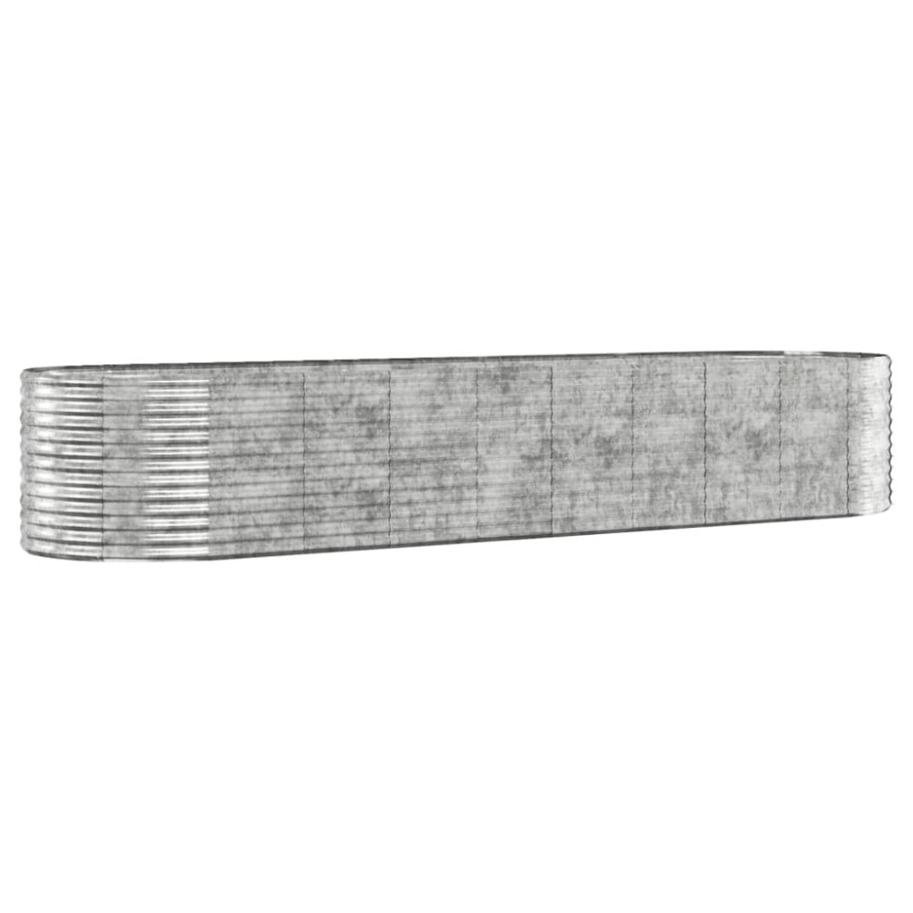 vidaXL Strat înălțat grădină 396x100x68 cm oțel galvanizat