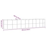 vidaXL Strat înălțat grădină 396x100x68 cm oțel galvanizat