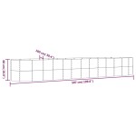 vidaXL Strat înălțat grădină 507x100x68 cm oțel vopsit electrostatic