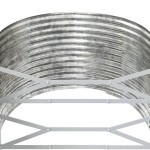 vidaXL Strat înălțat grădină argintiu, oțel vopsit electrostatic