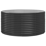 vidaXL Jardinieră, antracit, 140x140x68 cm, oțel galvanizat