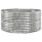 vidaXL Jardinieră de grădină, argintiu, 140x140x68 cm, oțel galvanizat