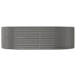 vidaXL Strat înălțat grădină gri, 212x140x68 oțel galvanizat