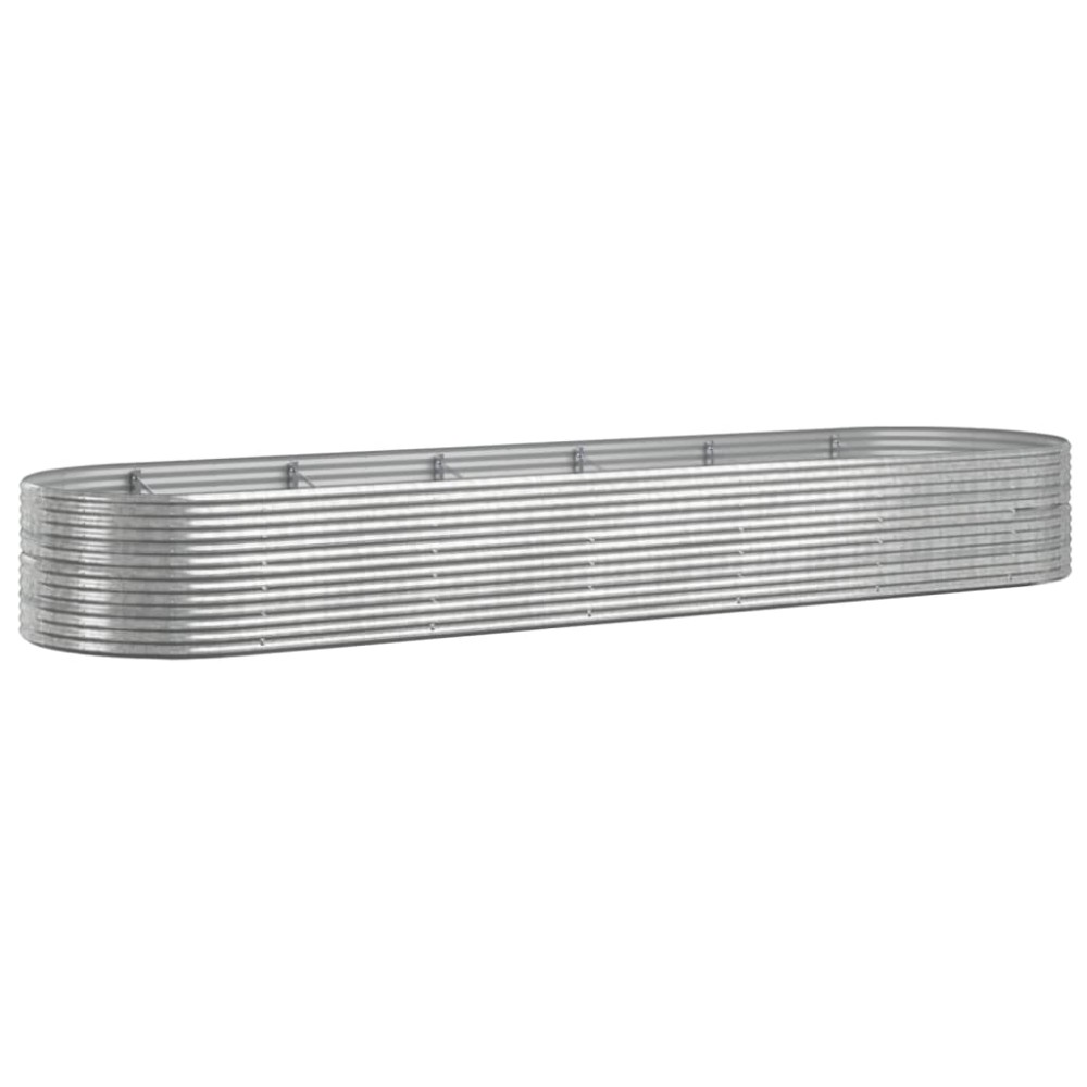 vidaXL Jardinieră argintiu 510x140x68 cm oțel vopsit electrostatic