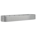 vidaXL Jardinieră argintiu 510x140x68 cm oțel vopsit electrostatic vidaXL Jardinieră argintiu 510x140x68 cm oțel vopsit electrostatic