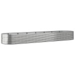 vidaXL Jardinieră argintiu 584x140x68 cm oțel vopsit electrostatic vidaXL Jardinieră argintiu 584x140x68 cm oțel vopsit electrostatic