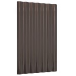 vidaXL Panouri de acoperiș 12 buc. oțel galvanizat maro 60x36 cm