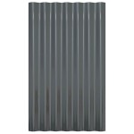 vidaXL Panouri de acoperiș 12 buc. oțel galvanizat antracit 60x36 cm