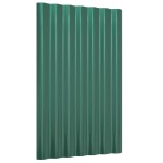 vidaXL Panouri de acoperiș 36 buc. oțel galvanizat verde 60x36 cm