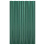 vidaXL Panouri de acoperiș 36 buc. oțel galvanizat verde 60x36 cm