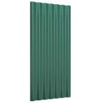 vidaXL Panouri de acoperiș 12 buc. oțel galvanizat verde 80x36 cm