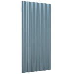 vidaXL Panouri acoperiș 12 buc. gri 80x36 cm oțel galvanizat