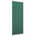 vidaXL Panouri de acoperiș 12 buc. oțel galvanizat verde 100x36 cm
