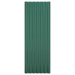 vidaXL Panouri de acoperiș 12 buc. oțel galvanizat verde 100x36 cm