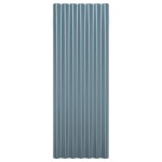 vidaXL Panouri de acoperiș, 12 buc., oțel vopsit, gri, 100x36 cm vidaXL Panouri de acoperiș, 12 buc., oțel vopsit, gri, 100x36 cm