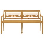 vidaXL Bancă Batavia, 150 cm, lemn masiv de tec vidaXL Bancă Batavia, 150 cm, lemn masiv de tec