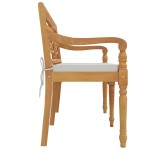 vidaXL Bancă Batavia cu pernă roșie, 150 cm, lemn masiv de tec vidaXL Bancă Batavia cu pernă roșie, 150 cm, lemn masiv de tec
