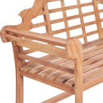 vidaXL Bancă de grădină, 127x58,5x92,5 cm, lemn masiv de tec