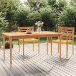 vidaXL Masa Batavia, 150x90x75 cm, lemn masiv de tec vidaXL Masa Batavia, 150x90x75 cm, lemn masiv de tec