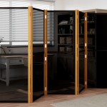 vidaXL Paravan de cameră cu 5 panouri, negru, 350x180 cm vidaXL Paravan de cameră cu 5 panouri, negru, 350x180 cm