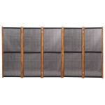 vidaXL Paravan de cameră cu 5 panouri, negru, 350x180 cm vidaXL Paravan de cameră cu 5 panouri, negru, 350x180 cm