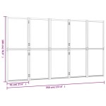 vidaXL Paravan de cameră cu 5 panouri, negru, 350x180 cm vidaXL Paravan de cameră cu 5 panouri, negru, 350x180 cm
