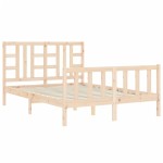 vidaXL Cadru de pat fără saltea, 140x190 cm, lemn masiv de pin