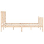 vidaXL Cadru de pat fără saltea, 140x190 cm, lemn masiv de pin