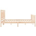 vidaXL Cadru de pat cu tăblie, king size, lemn masiv vidaXL Cadru de pat cu tăblie, king size, lemn masiv