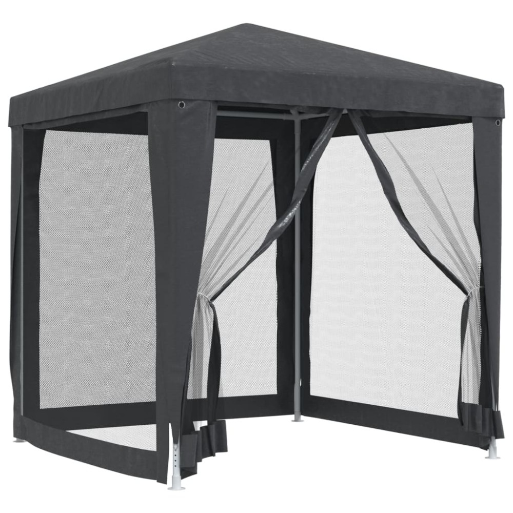 vidaXL Cort de petrecere cu 4 pereți din plasă, antracit, 2x2 m, HDPE