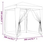 vidaXL Cort de petrecere cu 4 pereți din plasă, antracit, 2x2 m, HDPE vidaXL Cort de petrecere cu 4 pereți din plasă, antracit, 2x2 m, HDPE
