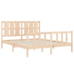 vidaXL Cadru de pat cu tăblie, king size, lemn masiv vidaXL Cadru de pat cu tăblie, king size, lemn masiv