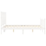 vidaXL Cadru de pat fără saltea, alb, 120x200 cm, lemn masiv pin vidaXL Cadru de pat fără saltea, alb, 120x200 cm, lemn masiv pin