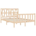 vidaXL Cadru de pat fără saltea, 140x190 cm, lemn masiv de pin