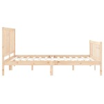 vidaXL Cadru de pat cu tăblie, king size, lemn masiv vidaXL Cadru de pat cu tăblie, king size, lemn masiv