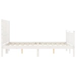 vidaXL Cadru de pat fără saltea, alb, 140x190 cm, lemn masiv de pin vidaXL Cadru de pat fără saltea, alb, 140x190 cm, lemn masiv de pin